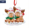 Fabriksuttag DIY Handskrivet namn harts hängande hänge Ny julgran dekoration snögubbe tillbehör gammal man 14ce