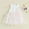 Girl Dresses Listenwind 6M-5Y Casual Dress Toddler Butterfly Decor Sleeveless Round Neck Mini Little Party