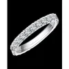 Pierścienie ślubne Aew solid 14K 585 Białe złoto 12ctw 2mm df kolor Moissanite Eternity Wedding Pierścień dla kobiet panie J01123094027 Jewe Dhjp7