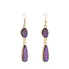 Hoop Earrings Selling Fashion Personalized From Europe And America Irregular Versatile Long Water Droplet Shaped Resin