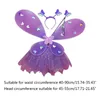 Rokken 4 Stuks Set Kinderen Meisjes Fee Kleding Knipperende LED Tutu Rokken Gloeiende Fee Stok Vleugel Haarband Party Rollenspel rekwisieten Danskleding 231013