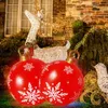 Kerstdecoraties 60 cm opblaasbare kerstbal PVC gloed kerstversiering bal met licht waterdicht huis tuin feest rekwisieten feestelijke benodigdheden 231013