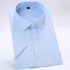 Camicie eleganti da uomo Camicia estiva taglie forti a maniche corte Tasca singola applicata Standard-fit Business Formale Casual Bianco S-8XL