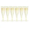 Disposable Cups Straws 587C Plastic Champagne Glasses For Parties Toasting