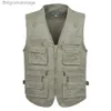 Men's Vests 8XL 9XL 10XL New Casual Summer Big Size Cotton Sleeveless Vest With Many 16 Pockets Men lti Pocket Photograph WaistcoatL231014