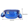 Waist Bag Sling Pack Bright PU Leather Stone Pattern Fanny Casual Chains Fashion Elegant Travel Saddle Bag 231013