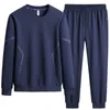 Men's Tracksuits Teenagers Tracksuit Set Plus Size Sweatshirt 2 Piece Men Tops Jogging Sweat Suit Pants Sports 8xl 7xl 6xl Black Autumn