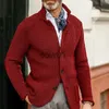 Męskie swetry jesienne zimowe sweter męski garnitur biznesowy swobodny ciepły kardigan z długim rękawem płaszcze męskie mody granatowe swetry j231014