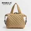 Sacs de soirée Mabula Luxury Design Down Tote Pagité sac matelassé Handle Handle Sac à main décontractée épaule Femelle Crossbody 231013