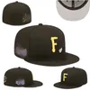 Luksusowy dopasowany kapelusz designer baseball czapki czarny kolor listu Hip Hop Chicago Sport Pełna zamknięta płaska czapka haft haft chapeau ścieg serca hustle kwiaty nowa czapka ery