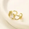 Klassieke diamanten ringen verguld zilver gouden verlovingsring grote edelstenen holle letter vrouwen trouwring designer ring modieuze zl068