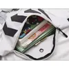 Waist Bags Canvas Bag Fanny Pack with Earphone Hole Reflective Strip Hip Bum Banana Waistbag Women Men Travel Phone Holder 231013