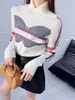 23ss new womens sweater autumn trendy long-sleeved top high-end slim pullover coat designer Sweater women white thin knit sweaters209T