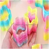 Novelty Games 24 PCS/Lot 4.5cm Mtishaped Magic Plastic Plastic Colorf Bounce Rainbow Transparent Spring Funny Classic Toy for Children 220325 DHXGP