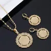 Wedding Jewelry Sets Ethiopian Gold Color Coin Necklace Pendant Earrings Habesha Wedding Eritrea Africa Jewelry Set 231013