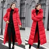 Frauen Pelz Faux Pelz 2022 neue winter jacke frauen warme mode bogen gürtel fuchs pelz kragen mantel lange kleid frauen dicken mantelL231013