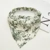 Bandanas imprimés de branches d'arbre pour femmes, nouveau Style, foulard de tête triangulaire pour filles, bandes de cheveux à haute élasticité, accessoires pour cheveux, Turban