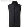 Gilets pour hommes Hommes USB infrarouge 17 zones de chauffage gilet veste hommes hiver gilet chauffant électrique gilet pour sport randonnée surdimensionné 5XLL2310284