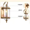 European Retro Copper Wall Lamp Living Room Light Hallway Corridor Waterproof Outdoor Lamp Attached To The Wall Garden Fixtures