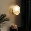 ウォールランプポストモダン大理石ノルディックリビングルームバックグラゼントブラス照明器具ベッドルームベッドサイド通路階段スコンセ