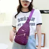 Waist Bags Womens Embroidered Thread Chest Bag Largecapacity Diamond Female Multilayer Oneshoulder Oblique Cross Handbag 231013