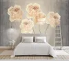 Fonds d'écran Papel De Parede Vintage belle peinture à l'huile fleur 3d papier peint mural salon TV mur chambre papiers décor à la maison