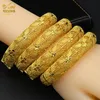 Bangle Aniid Dubai 24K BACELTS GOLD PLACELETS للنساء مصممي المجوهرات الفاخرة الأساور الهندية العربية العربية الزفاف الجملة 231013