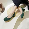 Scarpe eleganti Tacchi alti da donna in primavera ed estate Traspiranti Scava fuori Morbido lavorato a maglia Bellissimo modello Punta rotonda (2023)