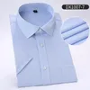 Camicie eleganti da uomo Camicia estiva taglie forti a maniche corte Tasca singola applicata Standard-fit Business Formale Casual Bianco S-8XL