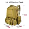 Sac à dos 55L-70L grande capacité militaire hommes sac à dos 4 en 1 Molle hommes Sport tactique sac à dos en plein air randonnée escalade sacs mise à niveau 231013