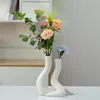 Vases Nordic Body Art Ceramic Vase Furnishing Articles Biscuit Firing Hydroponic Dry Flower Wholesale Factory Creative Arts And Crafts