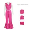 Cosplay Anime Movie Babi Ken Cosplay Costume Child Child Pink Princess Dress Phemsuit Sport