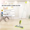 Mops Spray Mop Broom Set Magic Flat pour sol outil de nettoyage de la maison balais ménage avec tampons en microfibre réutilisables rotatifs 231013