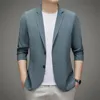 Abiti da uomo Blazer Protezione solare estiva da uomo per blazer Giacche da completo casual leggere e ultrasottili Cappotti classici monopetto solidi 231013