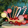クリスマスデコレーション3040cm装飾ペンダントシミュレーションカラーキャンディーロリポップスモールケインの小道具ホームデコレーション2023 231013