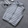 Coletes masculinos 2023 novos homens primavera outono para baixo colete jaquetas leve empacotável puffer sem mangas colete coatsl231014