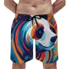 Mens Shorts Summer Board Panda Sports Gouach Cartoon Design Short Pants Söta snabba torra badstammar plus storlek