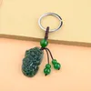 Keychains Creative Car Keychain Pendant High-end Pixiu Crystal Glass Ornaments Lucky Men And Women Gift