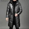 Men's Down Parkas Hommes hiver doudoune longue Parka manteau blanc canard vers le bas manteau hommes vêtements d'extérieur mode brillant veste à capuche épais chaud OvercoatL231014