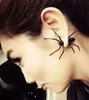 Stud Fashion 1Piece 3D Creepy Black Spider Ear Stud Earrings Selling Unique Punk Earrings For Women Halloween Gifts 231013