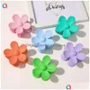 Hair Accessories 34 Colors Ins Women Girls Elegant Hair Claw Big Flower Designer Hairpin Party Favor Barrettes Beautif Hairs Clip Acce Dh3Rv