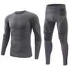 Men's Thermal Underwear Men Fleece Lined Set Motorcycle Skiing Base Layer Winter Warm Long Johns Shirts & Tops Bottom Suit1959