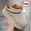 Tasman Boots Designer Chinelos de Castanha Pele de Carneiro UG Tazz Botas para Mulheres Austrália Ultra Mini Plataforma Bota de Neve Chinelos de Inverno Uggslie Outdoors Slippers