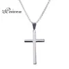 Pendanthalsband Jesus Cross Halsband för män Kvinnor Rostfritt stål Boxkedjor Christian Crucifix Silver Color Lucky Prayer Jewel299K