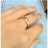 Band Rings Band Rings Bk Lots 50st Gold Plate 4mm Par Rostfritt stål Fashion Lovers Wedding Jewelry Anniversary Gift Wholesale 22 DHVXG