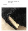 Teppich Halloween-Kaschmirimitat-Teppich, runder schwarzer Teppich, Bodenmatte, Schlafzimmer-Nachttischdecke, rutschfest, Wohnzimmer, Sofa, wasserabsorbierend, 231013