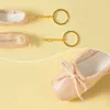 Keychains Mini Ballet Shoes Keychain Pointe Keyrings Handmade Shoe Charm Bag Penddant Gift for Dance Lovers