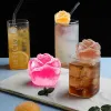 3D Silicone Rose Shape Ice Cube Maker Ice Cream Silicone Mold Ice Ball Maker Reusable Whiskey Cocktail Mould 1014