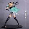 Finger Toys 27cm Öde/Grand Order Anime -figur Okita Souji Sabre Action Figure förändra Okita Souji Cherry Blossoms Sabel Figur Model Doll