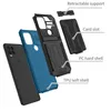 حامل بطاقة قابلة للفصل الصدمات قضية Kickstand Case for Motorola Moto G Stylus G50 G22 G30 E32 E20 G غطاء الهاتف الثقيل